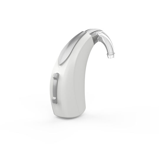 Starkey Evolv AI 1200 BTE 13, Bright white with Sterling image number 1.0