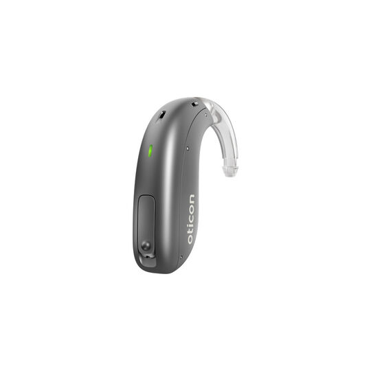 Oticon More 1 miniBTE-R, Steel Gray image number 1.0