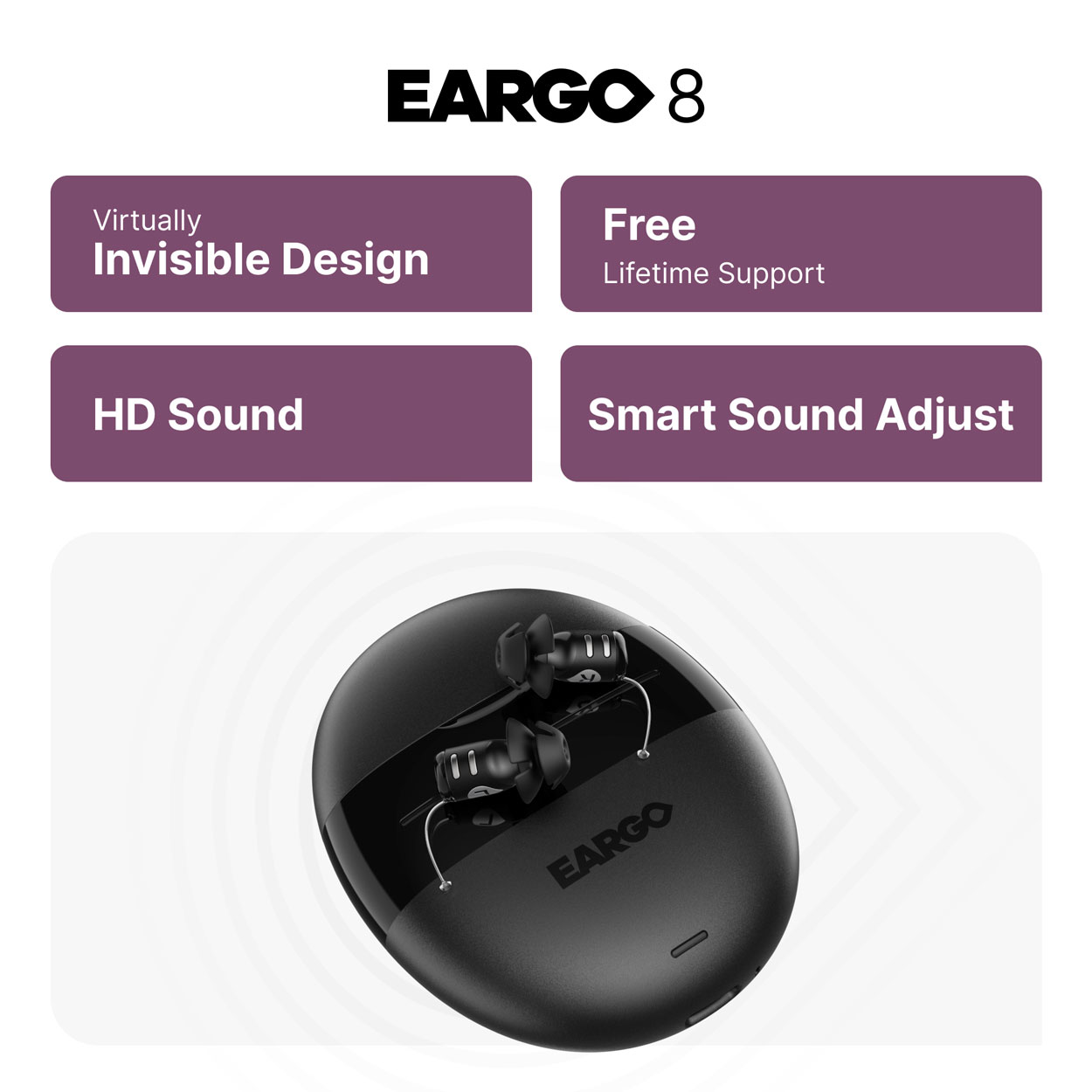 Eargo 8 HC Edition w/ Lifetime Support,  image number 1