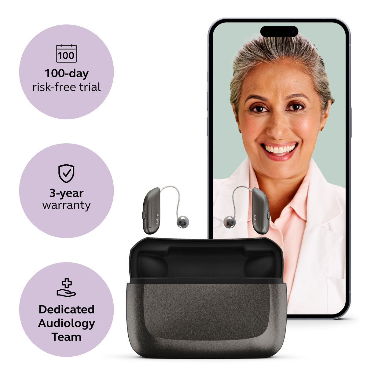 Jabra Enhance Select 300 w/Premium Care, Warm Gray image number 1