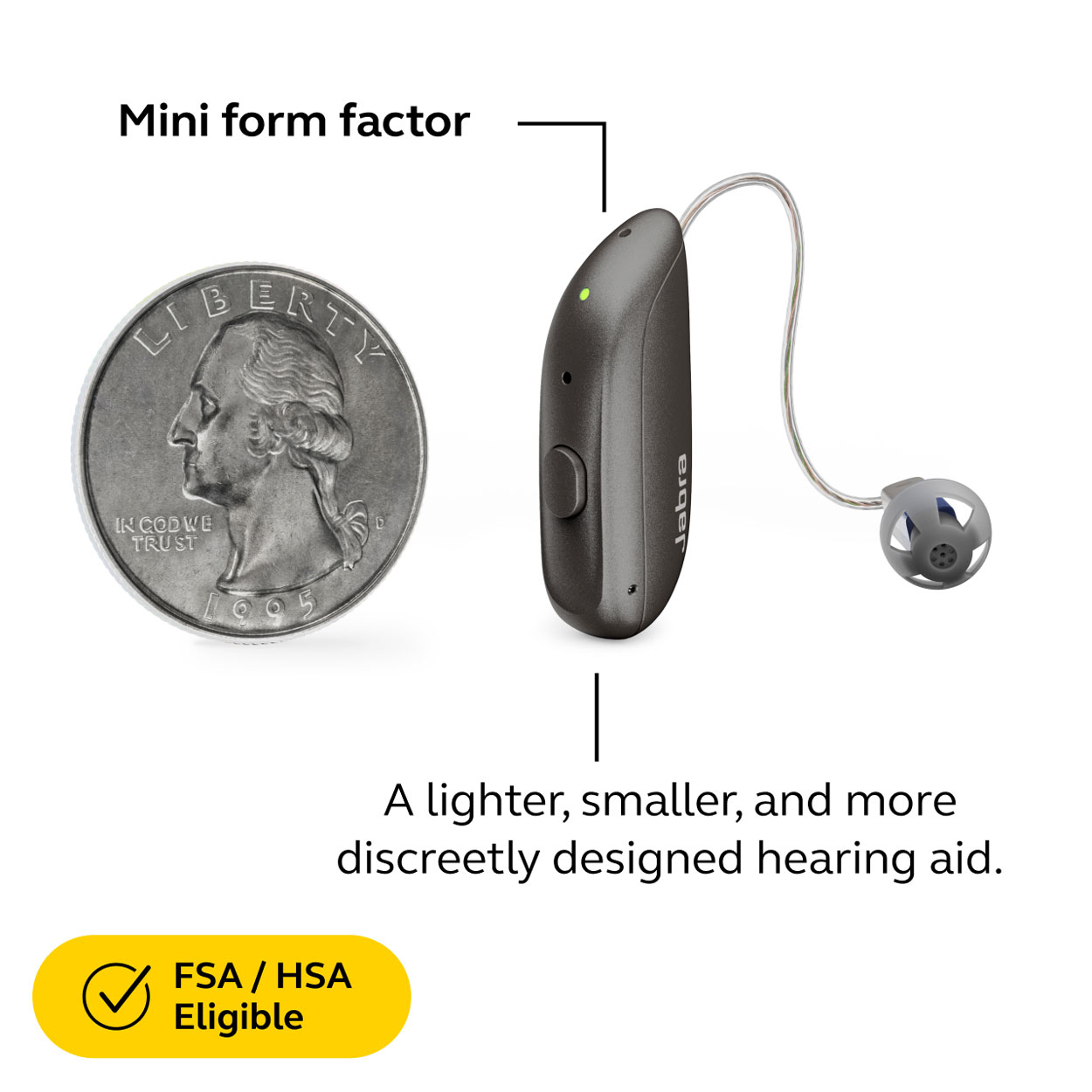 Jabra Enhance Select 300 w/Premium Care, Warm Gray image number 4