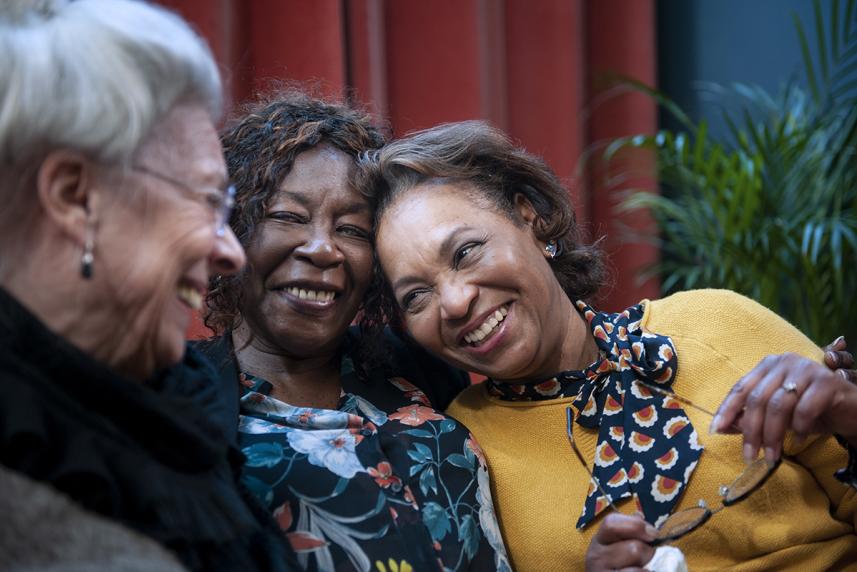 A group of women laughing